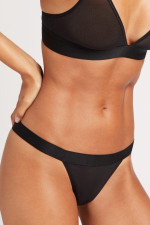 Sieve Thong in Black