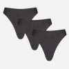 Base High Thong in Black (Pack)